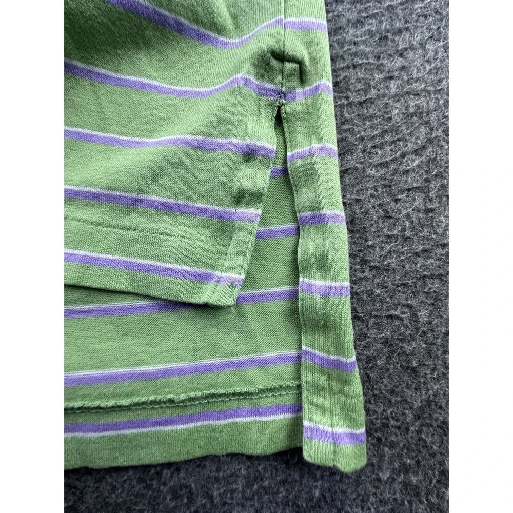 Polo Golf Ralph Lauren Polo Mens Large Green Striped Pima Cotton Logo Activewear
